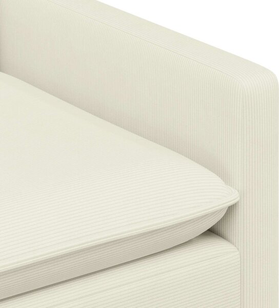 VidaXL Kanapé Szett 2 pcs Krémszínű Szövet