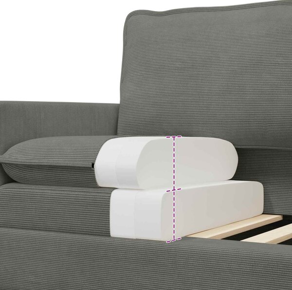 VidaXL Kanapé Szett 2 pcs Világosszürke Szövet