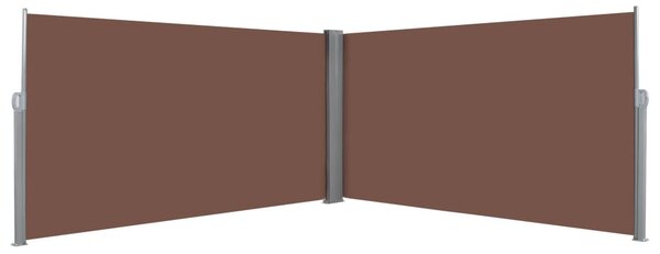 Barna behúzható oldalsó napellenző 160 x 600 cm