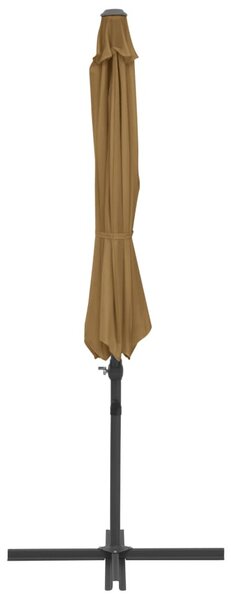 Tópszínű konzolos kerti napernyő acélrúddal 300 cm
