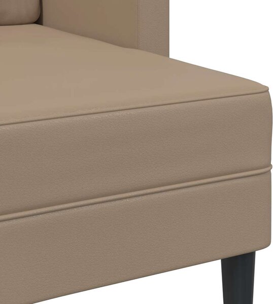 VidaXL cappuccino műbőr 2 üléses kanapé L-alakú kanapéval 125 cm
