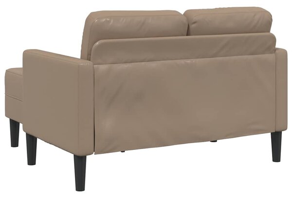VidaXL cappuccino műbőr 2 üléses kanapé L-alakú kanapéval 125 cm