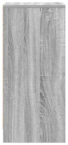Szürke sonoma színű szerelt fa cipőszekrény 29,5x34x76 cm