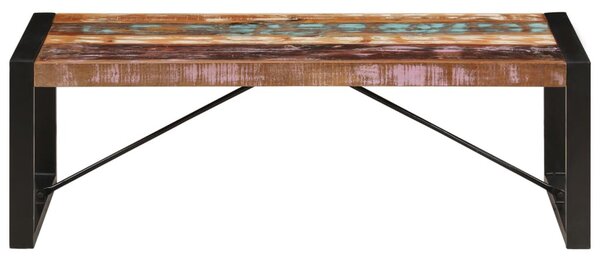 Tömör újrahasznosított fa dohányzóasztal 120 x 60 x 40 cm