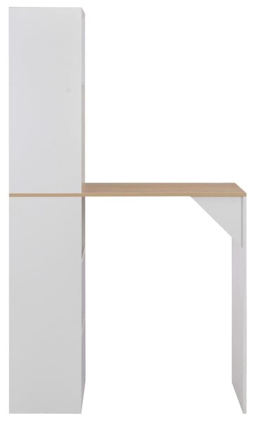 Fehér bárasztal szekrénnyel 115 x 59 x 200 cm