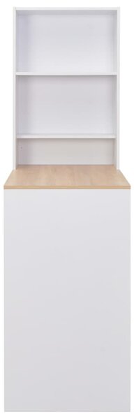 Fehér bárasztal szekrénnyel 115 x 59 x 200 cm