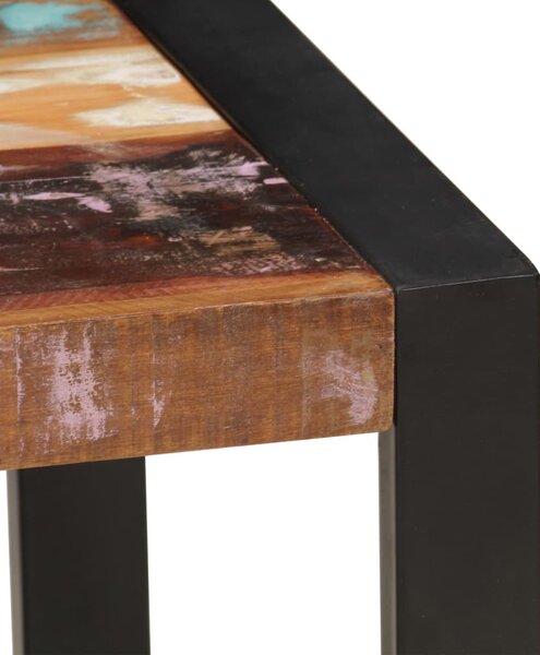 Tömör újrahasznosított fa dohányzóasztal 120 x 60 x 40 cm