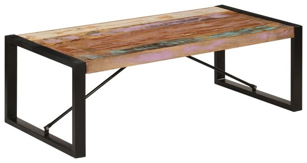 Tömör újrahasznosított fa dohányzóasztal 120 x 60 x 40 cm