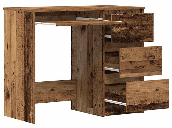 Antik fa szerelt fa íróasztal 90x45x76 cm