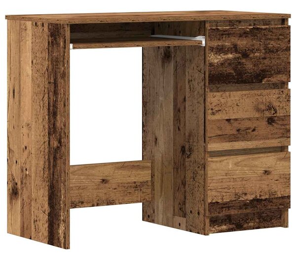 Antik fa szerelt fa íróasztal 90x45x76 cm