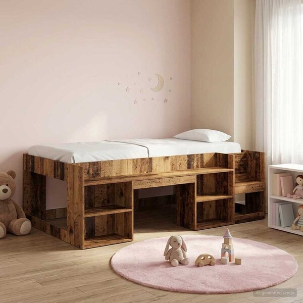 Gyerekágy keret tárolóval Antik Fa 80 x 200 cm Szerelt Fa