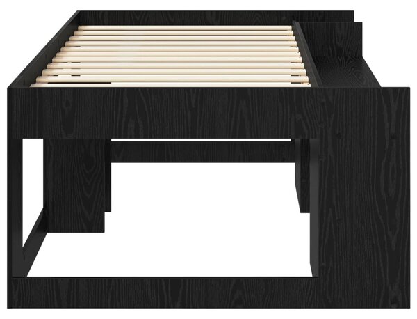 Gyerekágy keret tárolóval Fekete Tölgy 75 x 190 cm Szerelt Fa