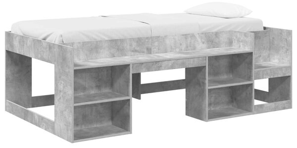 Gyerekágy keret tárolóval Betonszürke 98.5 x 200 cm Szerelt Fa