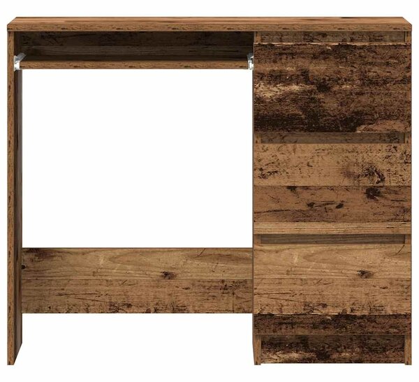 Antik fa szerelt fa íróasztal 90x45x76 cm