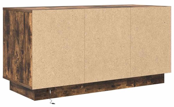 Füstös tölgyszínű TV-szekrény LED-világítással 100x41x50 cm
