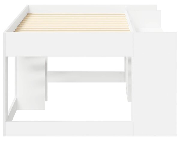 Gyerekágy keret tárolóval Fehér 80 x 160 cm Szerelt Fa
