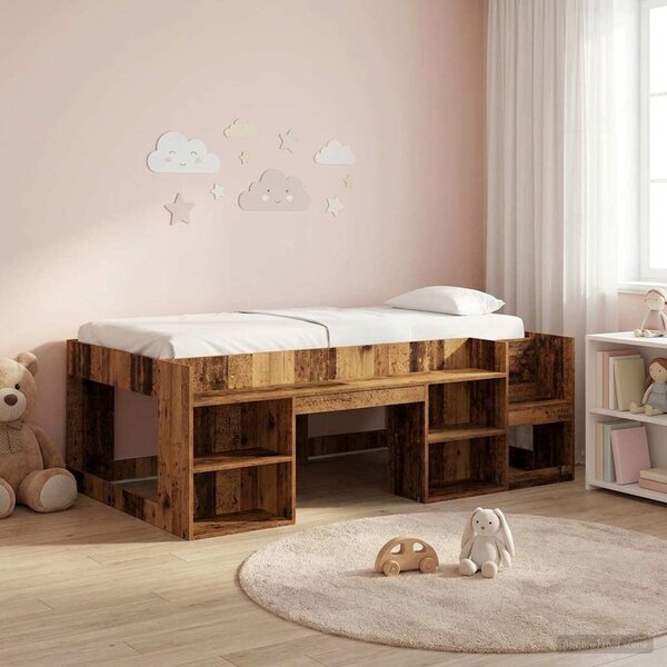 Gyerekágy keret tárolóval Antik Fa 90 x 200 cm Szerelt Fa