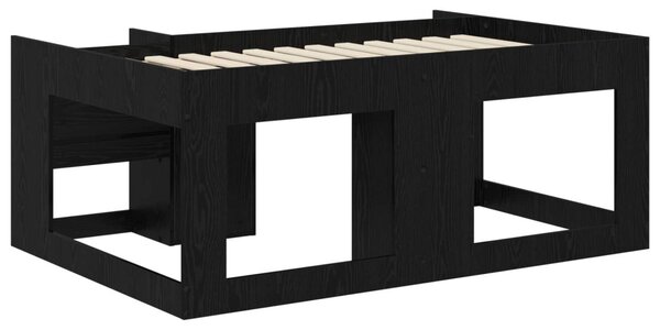 Gyerekágy keret tárolóval Fekete Tölgy 80 x 160 cm Szerelt Fa