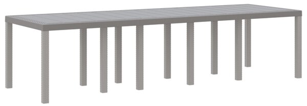 Kert étkező szett 11 db Világosszürke Poli rattan