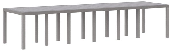 Kert étkező szett 15 pcs Világosszürke Polt rattan