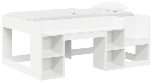 Gyerekágy keret tárolóval Fehér 80 x 160 cm Szerelt Fa