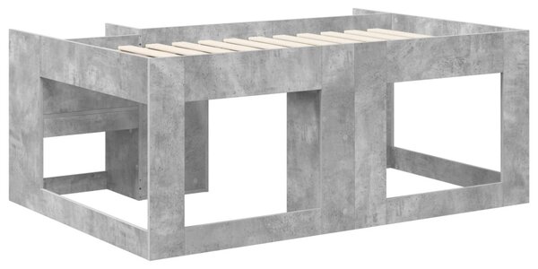 Gyerekágy keret tárolóval Betonszürke 80 x 160 cm Szerelt Fa