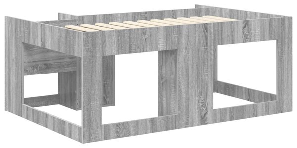 Gyerekágy keret tárolóval Szürke Sonoma 80 x 160 cm Szerelt Fa