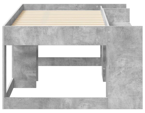 Gyerekágy keret tárolóval Betonszürke 80 x 160 cm Szerelt Fa