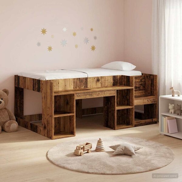 Gyerekágy keret tárolóval Antik Fa 80 x 160 cm Szerelt Fa
