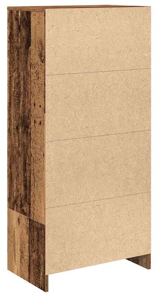 Antik fa szerelt fa szekrény fiókkal 55,5x34x119,5 cm