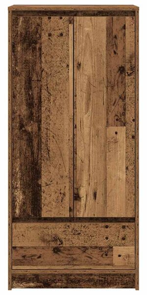 Antik fa szerelt fa szekrény fiókkal 55,5x34x119,5 cm