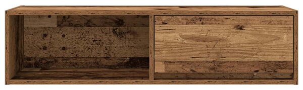 2 db antik fa szerelt fa fali TV-szekrény 100x31x25,5 cm