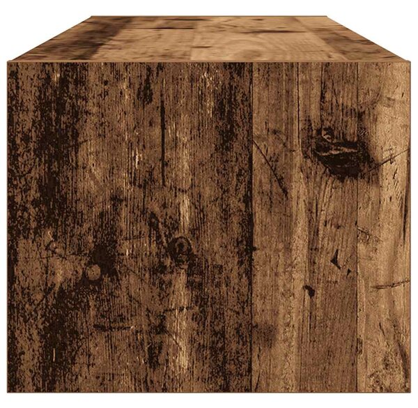2 db antik fa szerelt fa fali TV-szekrény 100x31x25,5 cm