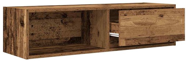 2 db antik fa szerelt fa fali TV-szekrény 100x31x25,5 cm