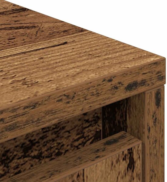Antik fa szerelt fa szekrény fiókkal 55,5x34x119,5 cm