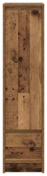 Antik fa színű szerelt fa magasszekrény 29,5x34x119,5 cm
