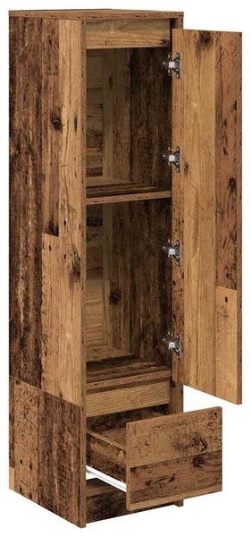 Antik fa színű szerelt fa magasszekrény 29,5x34x119,5 cm