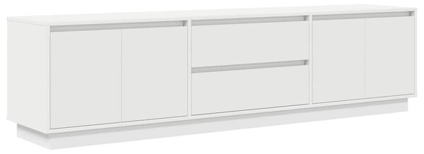 Fehér TV-szekrény LED-lámpákkal 193,5x41x50 cm