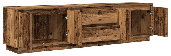 Antik fa színű TV-szekrény LED-lámpákkal 193,5x41x50 cm