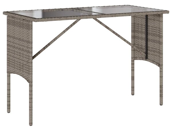 3 részes szürke polyrattan kerti étkezőgarnitúra párnával