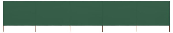 VidaXL zöld szövet 5-paneles szélfogó 600 x 80 cm