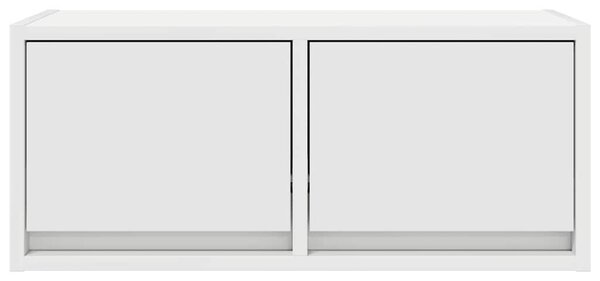 2 db fehér szerelt fa TV-szekrény 60x31x25,5 cm