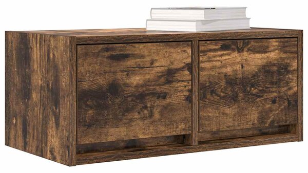Füstös tölgy színű szerelt fa TV-szekrény 60x31x25,5 cm