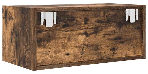 Füstös tölgy színű szerelt fa TV-szekrény 60x31x25,5 cm