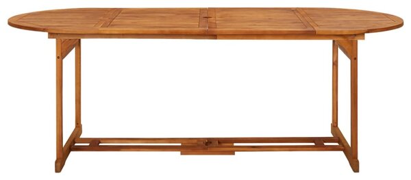 Tömör akácfa kerti étkezőasztal 220 x 90 x 75 cm