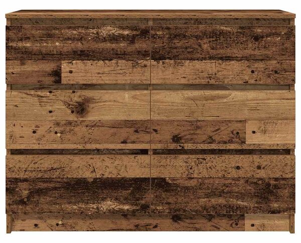 Antik fa szerelt fa tálalószekrény 100x35x76 cm