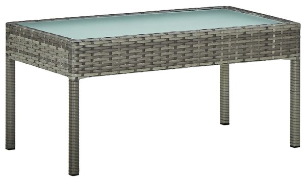 4 részes szürke polyrattan kerti ülőgarnitúra párnákkal