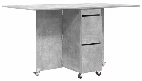 Étkezőasztal 2 pcs 140 x 80 x 77 cm Szerelt Fa Betonszürke