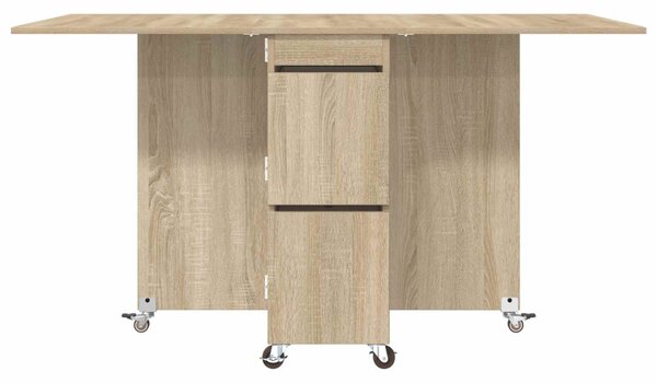 Étkezőasztal 2 pcs 140 x 80 x 77 cm Szerelt Fa Sonoma Tölgy