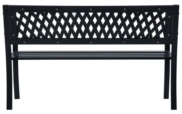 Fekete acél kerti pad 125 cm